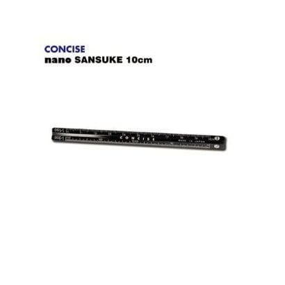 ナノ アルミ三角スケール10cm 12412 クリアブラック