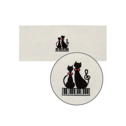 ピアノキーカバー ネコと鍵盤 ホワイト CO-120K/CK/W