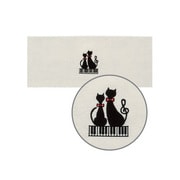 ピアノキーカバー ネコと鍵盤 ホワイト CO-120K/CK/W