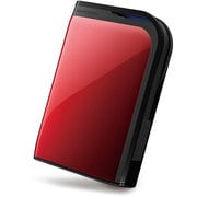 ミニステーション ターボPC EX2対応 耐衝撃/ハードウェア暗号化機能搭載 USB3.0用 ポータブルハードディスク 500GB ディープレッド HD-PZ500U3-RC