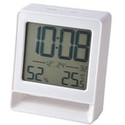 IDEA 電波LCDアラームクロック SQ ホワイト LCR083-WH