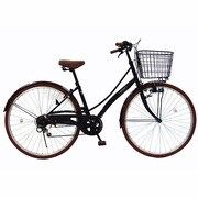 ノーパンクタイヤ シティサイクル ブラック / ブラウン CHM-CC276BE-SP