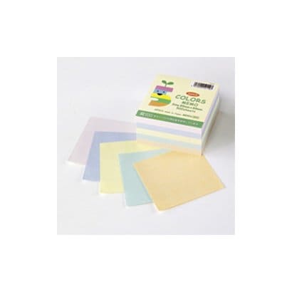 ブロックメモ 85×85mm 500枚 ピンク、ブルー、イエロー、グリーン、オレンジ ME503N