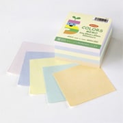 ブロックメモ 85×85mm 500枚 ピンク、ブルー、イエロー、グリーン、オレンジ ME503N