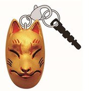 イヤホンジャックセレクション　日本のお面名鑑　キツネ（金）
