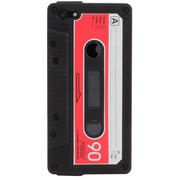 カセットテープ型シリコンケース iTape Deck スタンド型ケース付き ブラック×レッド [iPhone5用]