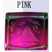 クリスタル置物 [富士山　PINK]