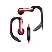 ダイナミック型インナーイヤーヘッドホン イヤーフックスポーツ仕様 IPX4 スマートフォン対応 レッド TH-SEFAS300RD