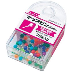 BX1-9-AS マップピン4ミリ10色アソート