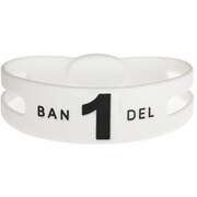 BANDELbracelet No.1 White×Black サイズLL [ブレスレットレギュラータイプ No.1ホワイトサイズLL]