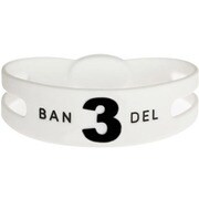 BANDELbracelet No.3 White×Black サイズLL [ブレスレットレギュラータイプ No.3ホワイトサイズLL]