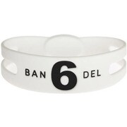 BANDELbracelet No.6 White×Black サイズLL [ブレスレットレギュラータイプ No.6ホワイトサイズLL]