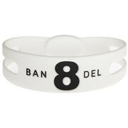 BANDELbracelet No.8 White×Black サイズLL [ブレスレットレギュラータイプ No.8ホワイトサイズLL]