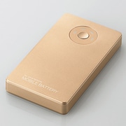 モバイルバッテリー リチウムイオン電池 スマホ汎用 4700mAh カラフル シャンパンゴールド DE-M02L-4710CG