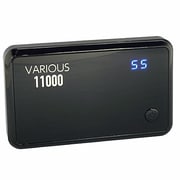 スマホ&iPhone&各種対応大容量マルチバッテリー 11000mAh USB出力:3ポート 最大合計:4A PVB-11000BK
