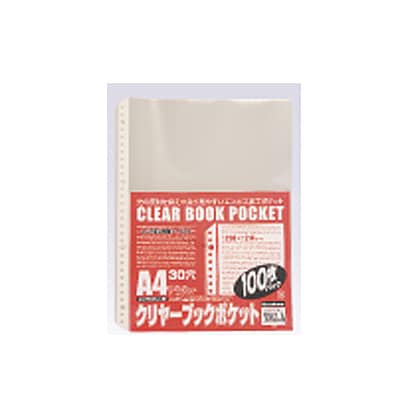 書類整理グッズ CPS-A4-100 クリヤーブックポケットA4-100P