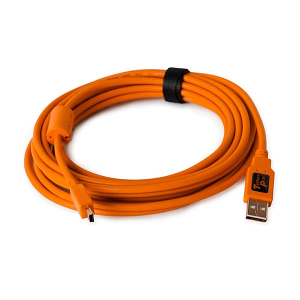 TetherPro USB 2.0 male to Mini-B 5 pin 15ft.(4.6m) オレンジ CU5451