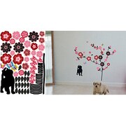 50×70 桜とネコ ウォールステッカー