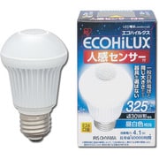 LED電球 E26口金 昼白色相当 325lm 人感センサー付 ECOHiLUX（エコハイルクス） LDA4N-H-S4