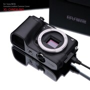 ソニーNEX6用本革カメラハーフケース（Micro USB接続対応モデル) ブラック XS-CHNEX6BKO