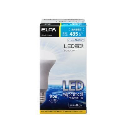 LDR6D-H-G600 [LED電球 E26口金 昼光色 485lm LED elpaball（エルパボール）]