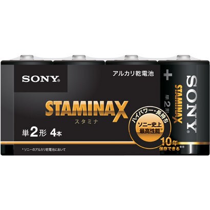 高性能アルカリ乾電池 スタミナX 単2 4P シュリンク LR14SG-4PE