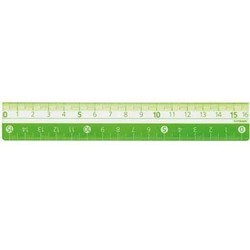 カラー定規16cm グリーン KB027GR