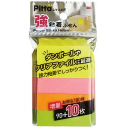 強粘着付箋 Pitta 50×15mm ネオンカラーアソート 43019
