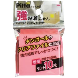 強粘着付箋 Pitta 50×50mm ネオンピンク 43021