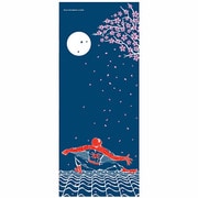 MARVEL COMICS てぬぐい スパイダーマン 月に桜 [手ぬぐい兼タペストリー]