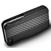 iPhone4/4Sケース CARBONFIBER LEATHER SHEL BLACK LEATHER