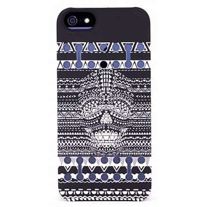 Hybrid Snap Case for iPhone 5 Black Skull Print ブラックスカル iPhone5ケース