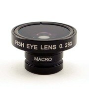 SCOOP LENS  KTDF-CM-028BK [フィッシュアイ&マクロ0.28×マグネット式 ブラック]