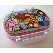 ロボカーポリー ランチボックス 小判型 ピンク