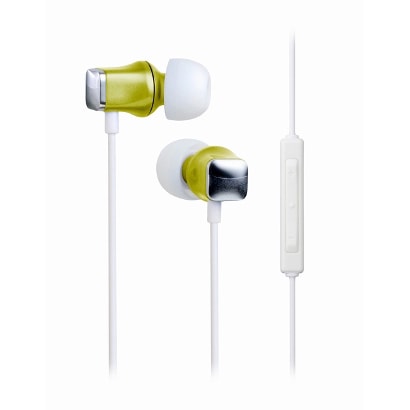 iPhone5/iPod/iPad対応 ダイナミック型 インナーイヤーヘッドホン　イエローグリーン TH-ECSP301WYG