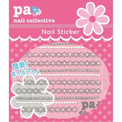ネイルスティッカー ジュエリーライン シルバー pito12