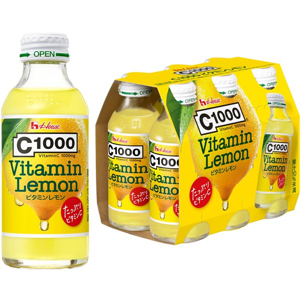 C1000 ビタミンレモン 140mL 瓶 6本 [ビタミン飲料]