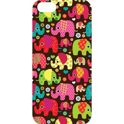 J-04547-6 [iPhone5用 プラハードケース ファンシーアソート エレファントBK]