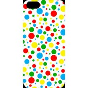 J-04550-4 [iPhone5用 プラハードケース ドットアソート カラフルマーブル]