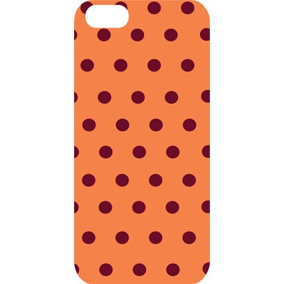 J-04550-6 [iPhone5用 プラハードケース ドットアソート オレンジドット]