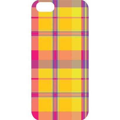 J-04553-1 [iPhone5用 プラハードケース チェックアソート タータンYE]