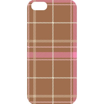 J-04553-5 [iPhone5用 プラハードケース チェックアソート タータンBR]