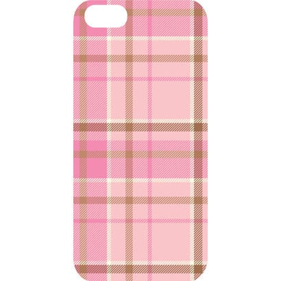 J-04553-7 [iPhone5用 プラハードケース チェックアソート タータンピンクBR]