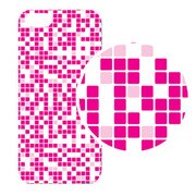 J-04549-17 [iPhone5用 プラハードケース モザイクアソート マゼンタピンク]