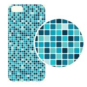 J-04549-20 [iPhone5用 プラハードケース モザイクアソート ターコイズブルー]