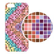 J-04549-23 [iPhone5用 プラハードケース モザイクアソート レインボー]