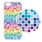 J-04549-24 [iPhone5用 プラハードケース モザイクアソート レインボーボーダー]