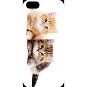 J-04548-18 [iPhone5用 プラハードケース ドッグ&キャッツ ツインキャッツ]