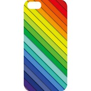 J-04557-1 [iPhone5用 プラハードケース ボーダーアソート レインボー]