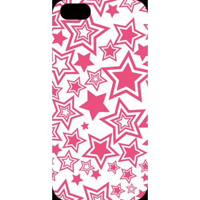 J-04546-2 [iPhone5用 プラハードケース スターアソート ピンクスターWH]